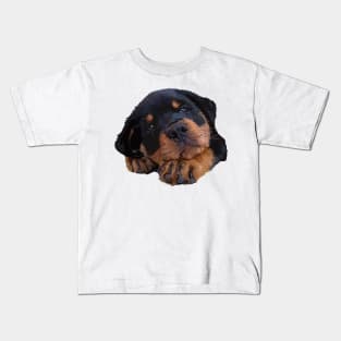 Cute Rottweiler Puppy Kids T-Shirt